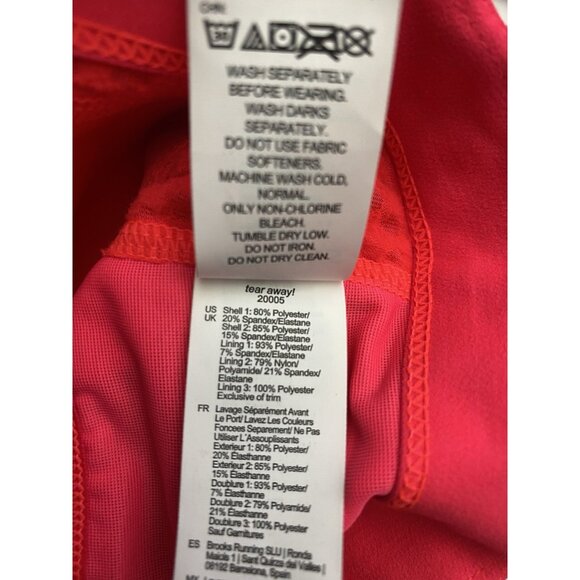 Brooks 38C Rebound Racerback Sports Bra Pink Ikat Jacquard Adjustable - Picture 8 of 10